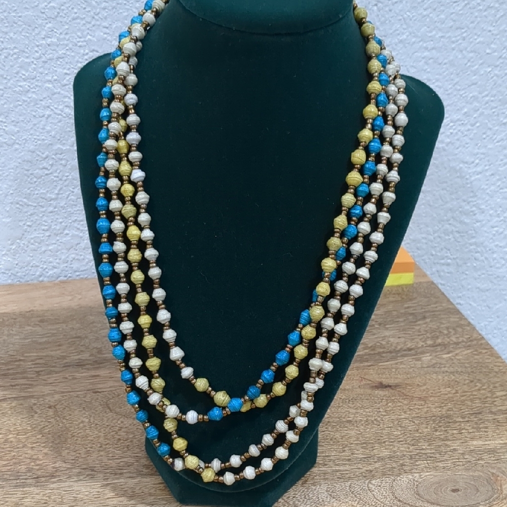 3 For $25 Elegant Multicolor Beaded Necklace Long - Picture 1 of 7